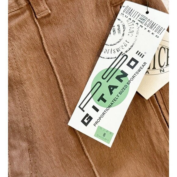 Vintage GITANO 80s / 90s Brown Stirrup Pants Jeans Size 24 NWT - Picture 4 of 8